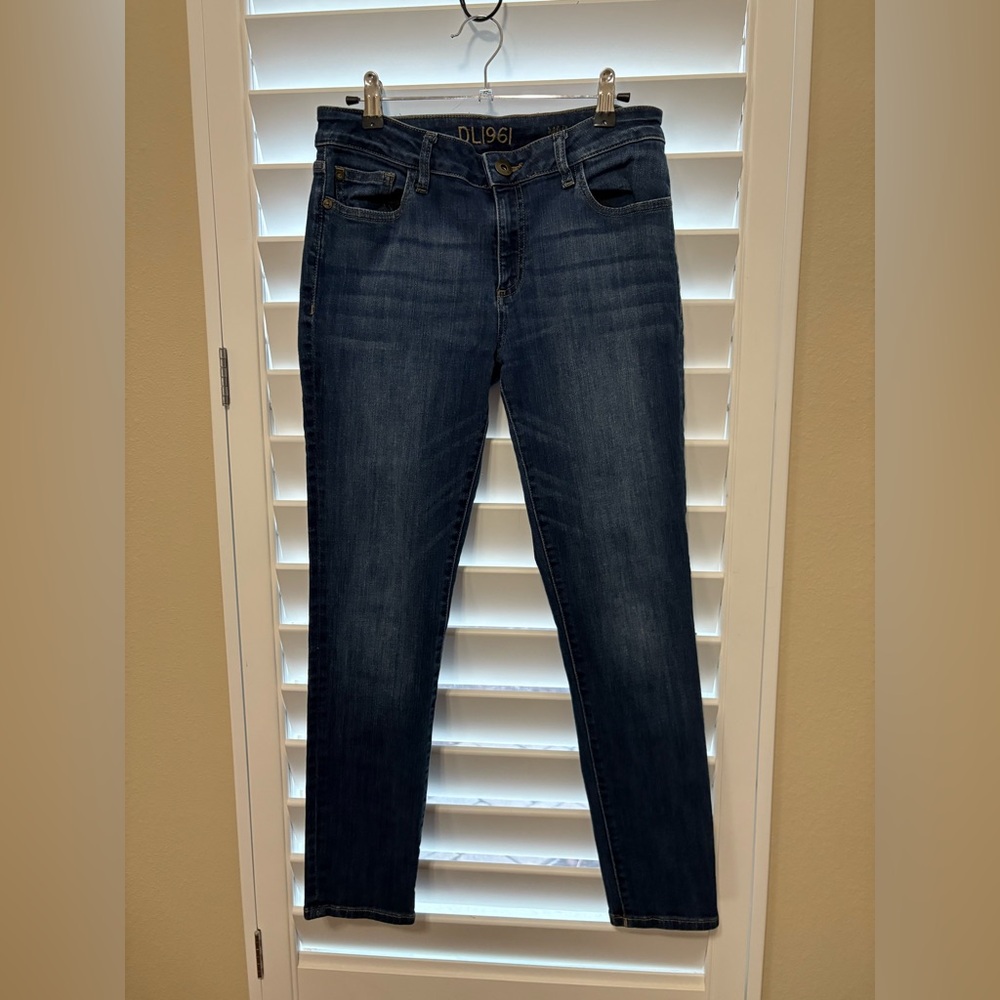 DL1961 Women's Dark Blue Hybrid Margaux  Skinny Jeans